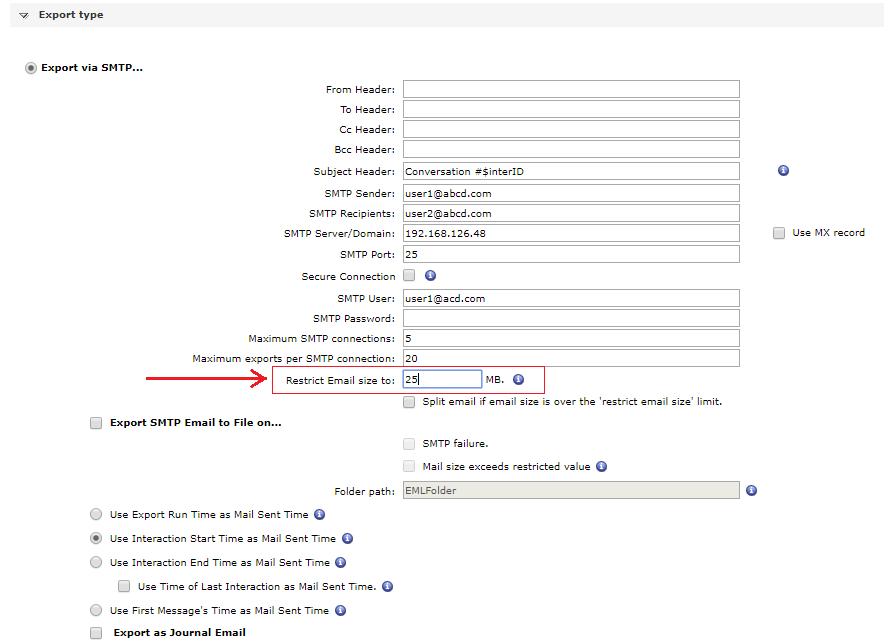 Unknown address error 552-message size exceeds fixed limit