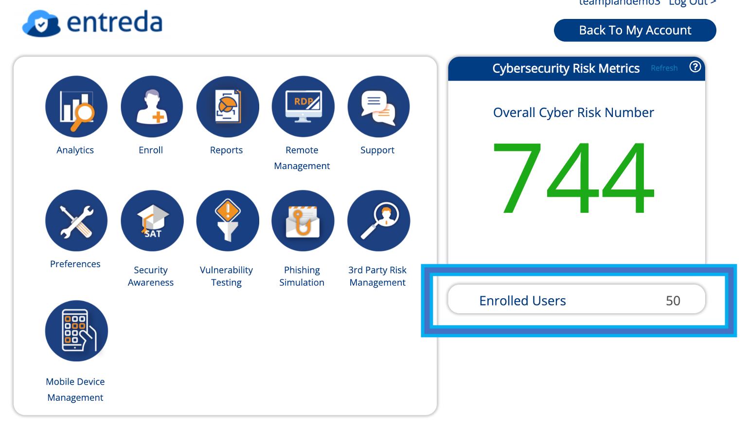 How to find User and Device Count in Cyber Compliance (Entreda)