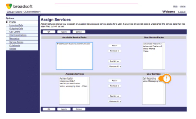 How to set up BroadWorks for BroadSoft SIPREC Recording